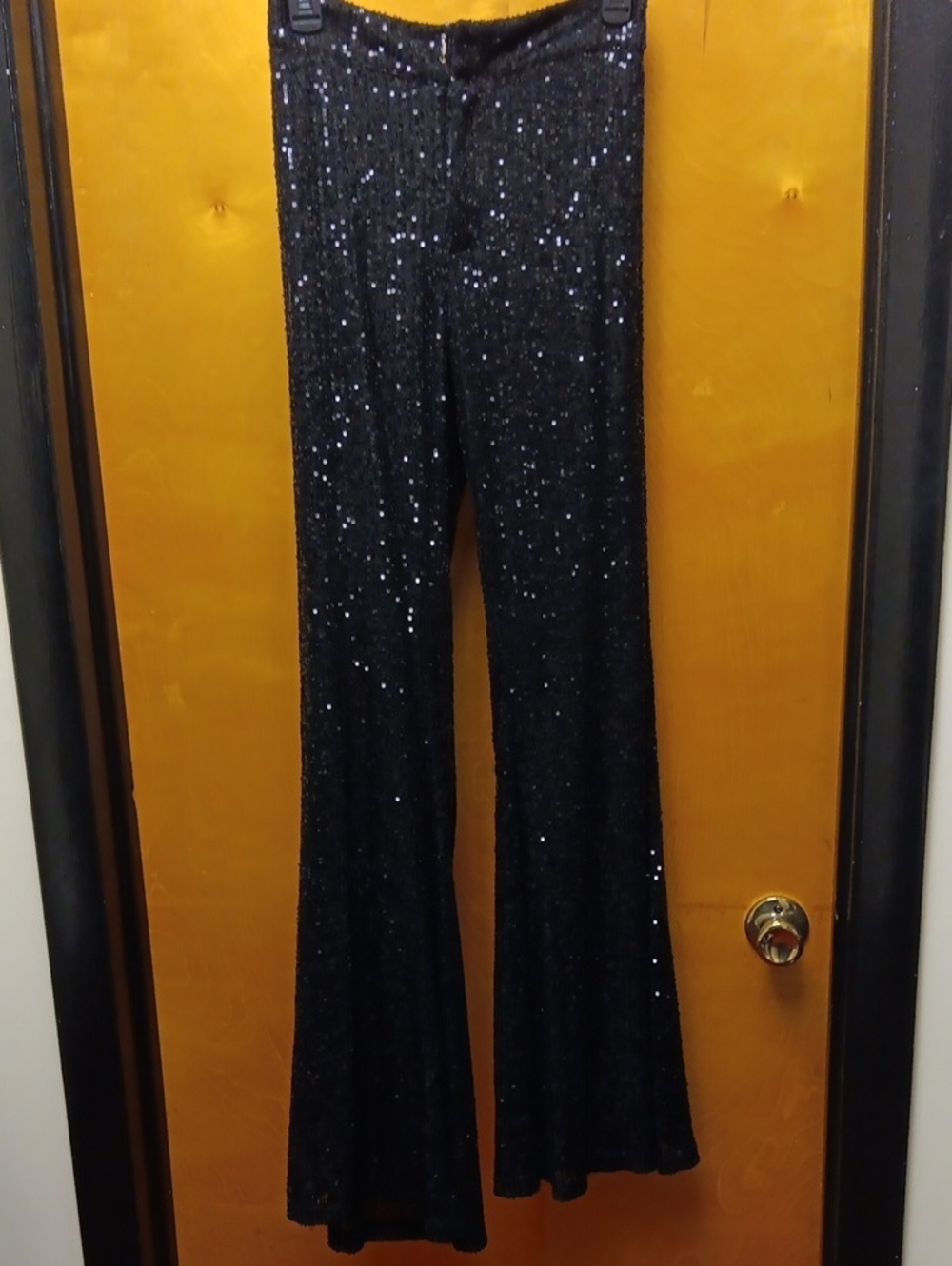 Black Sequin Flare Pants - Sparkle Bootcut